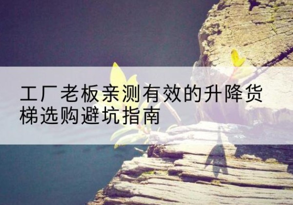 凤翔升降货梯怎么选-工厂老板亲测有效的升降货梯选购避坑指南